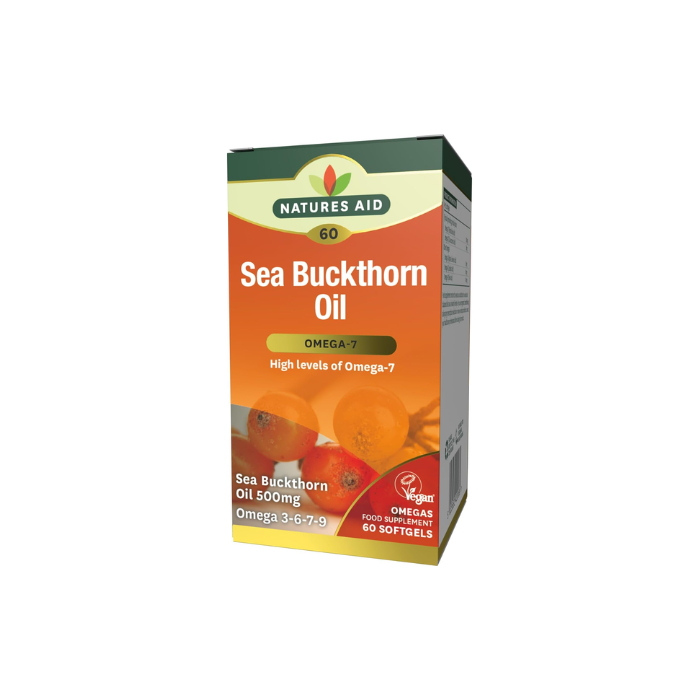 Natures Aid Sea Buckthorn Oil Omega-7 60'S Softgels