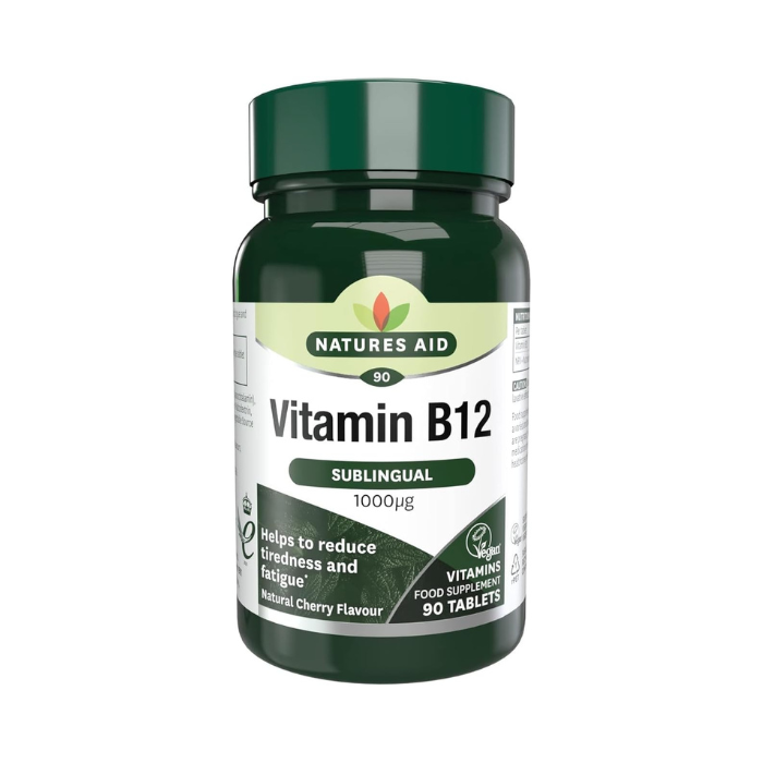 Natures Aid Vitamin B12 Sublingual 1000mcg 90 Tablets