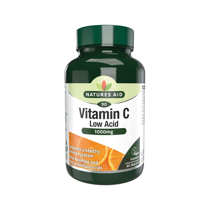 Natures Aid Vitamin C 1000mg Low Acid Tablets 90's