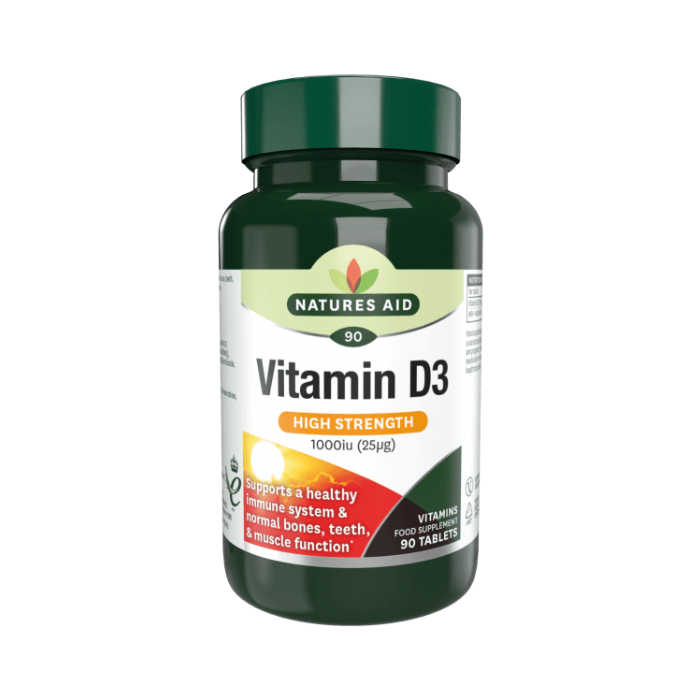 فيتامين D 3 من نيتشرز إيد 1000 وحدة دولية 90 قرص