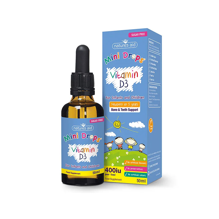 Natures Aid Vitamin D3 400IU Drops Infant & Children 50ml