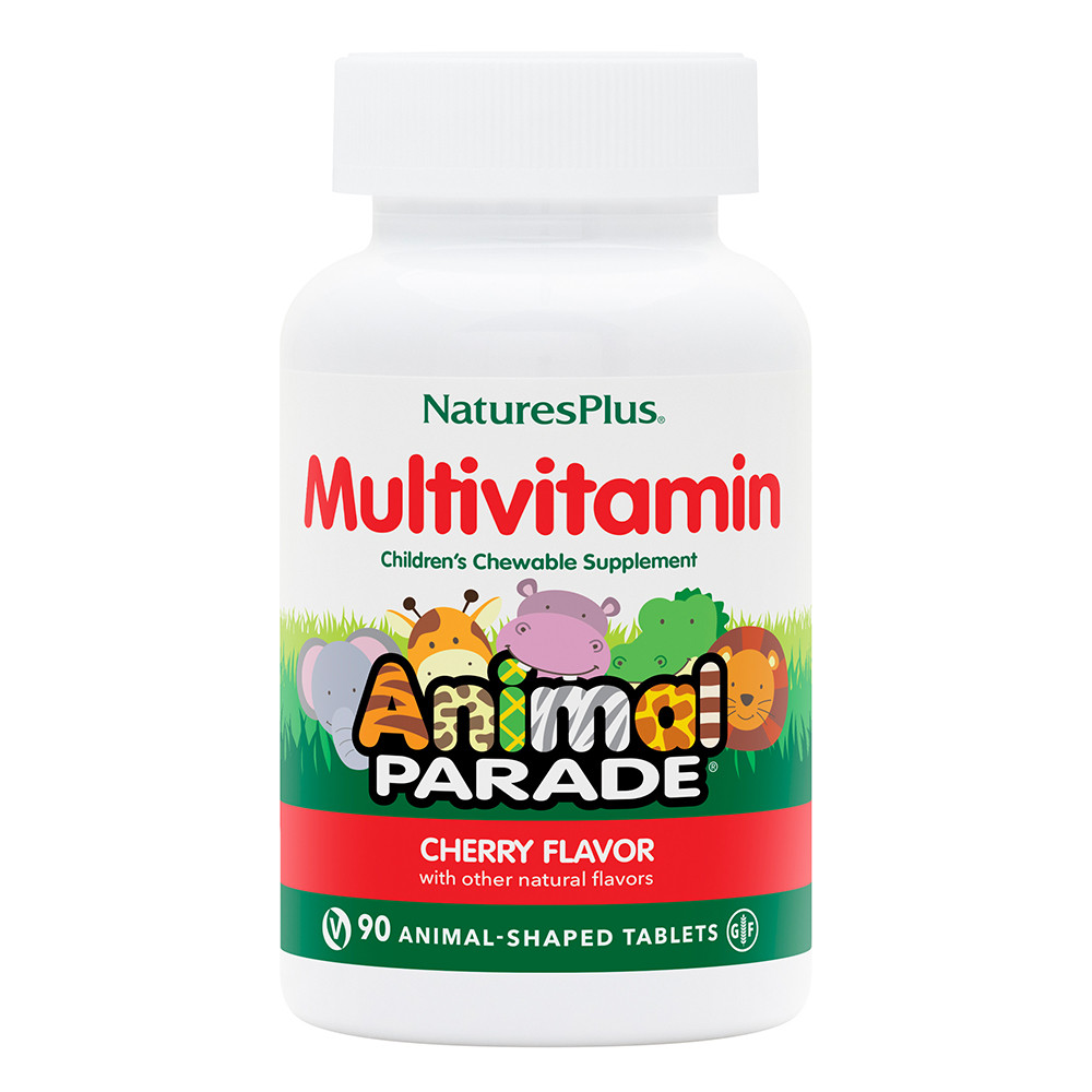 Natures Plus Animal Parade Children's Chewable Multivitamin Cherry 90 Tablets