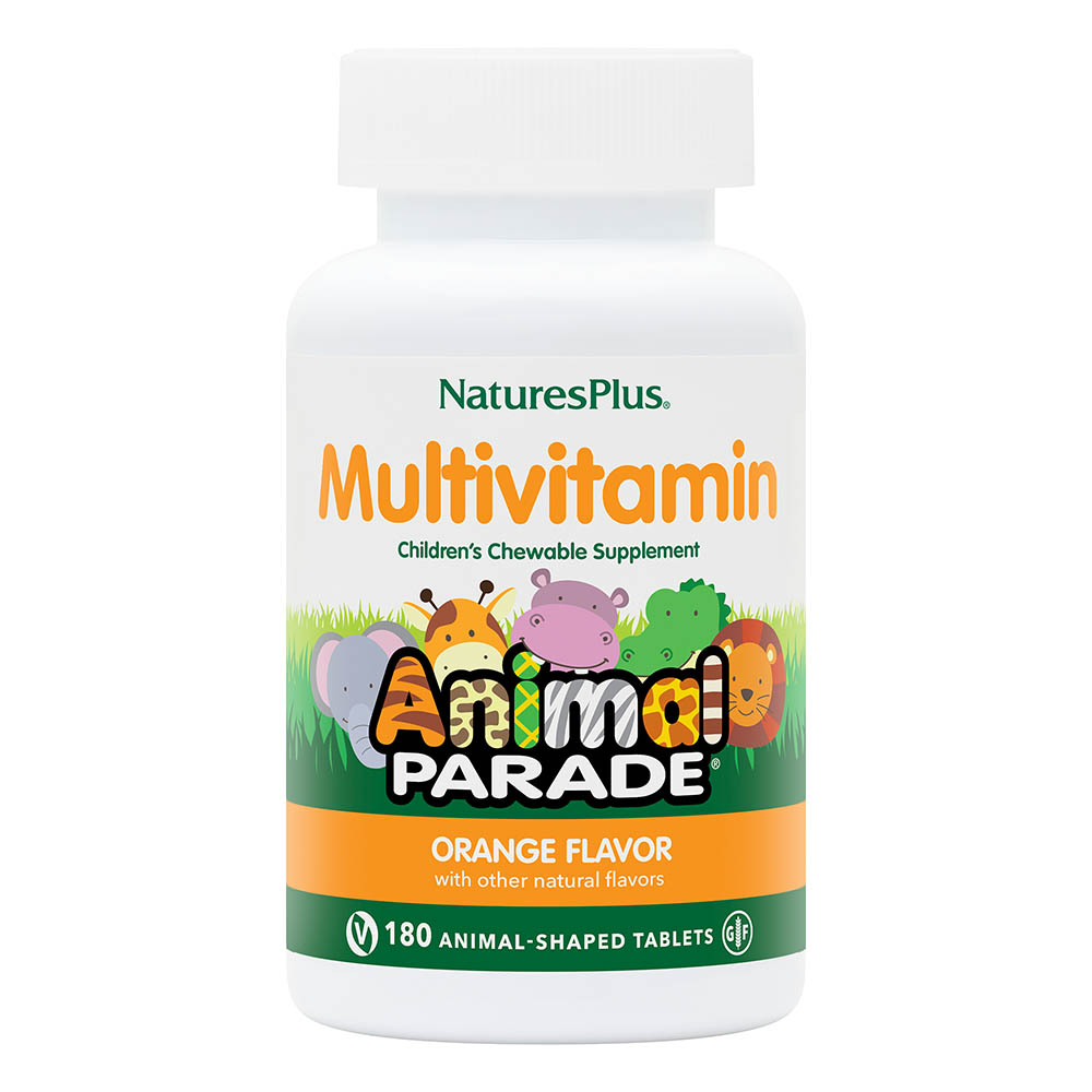 Natures Plus Animal Parade Children's Chewable Multivitamins & Minerals Orange 180 Tablets
