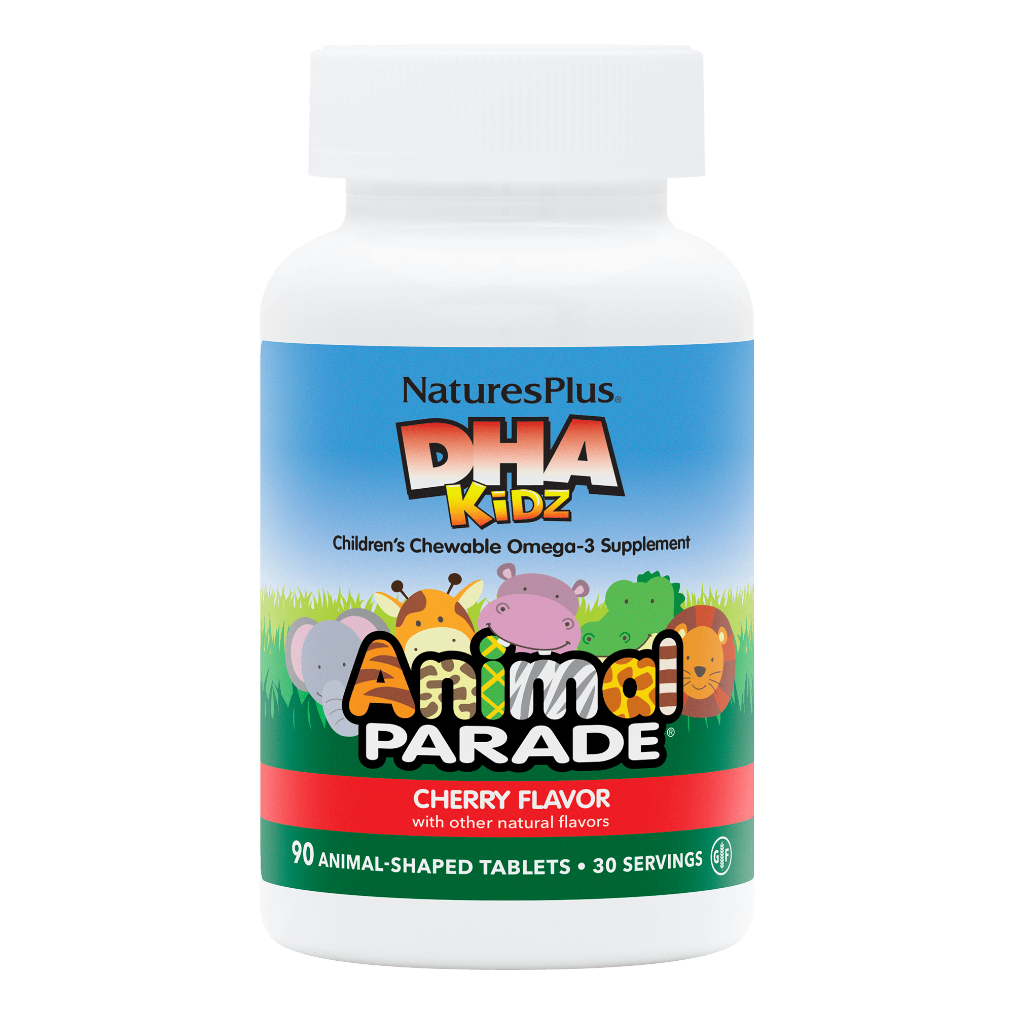 Natures Plus Animal Parade DHA for Kids Natural Cherry Flavor 90's