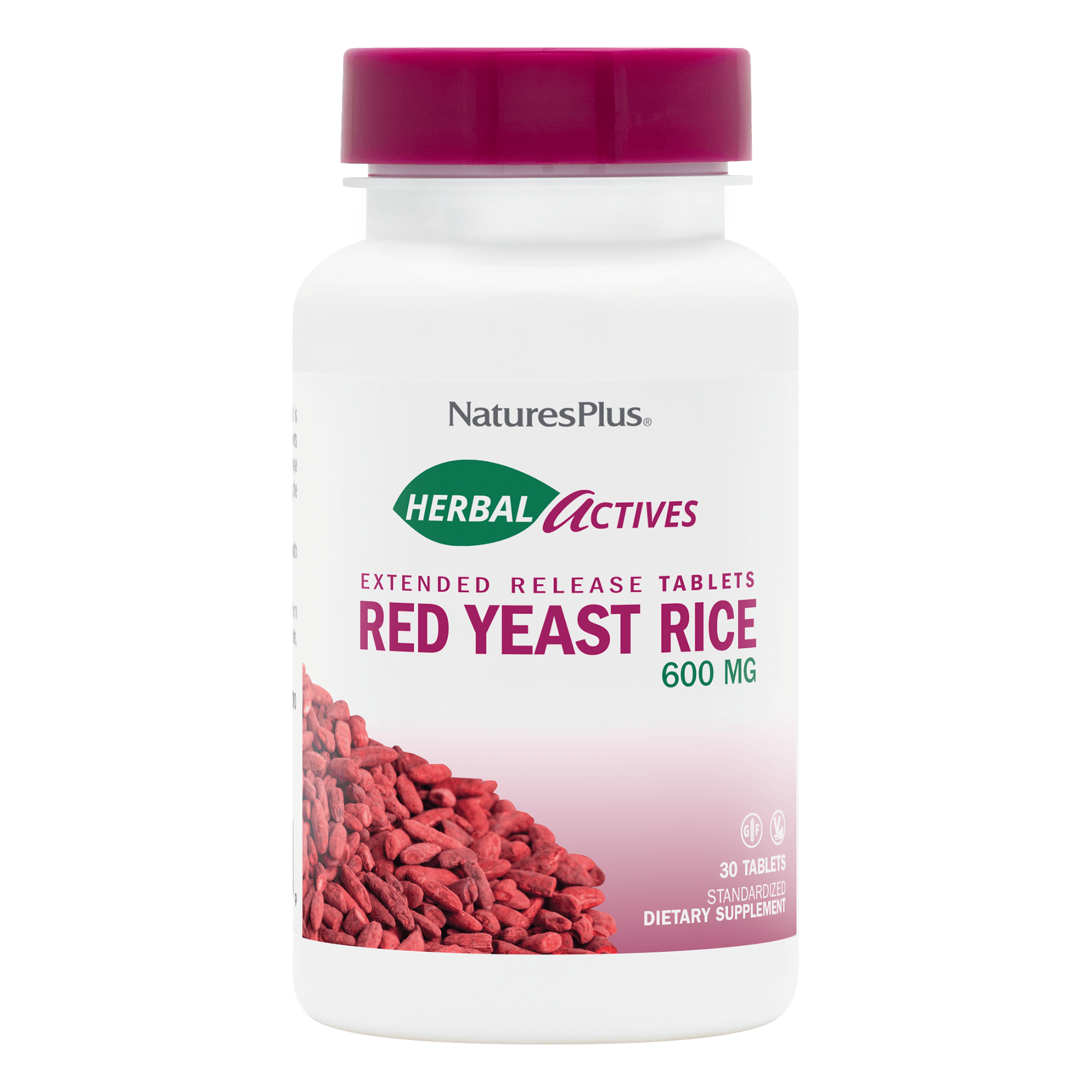 Natures Plus Herbal Actives Red Yeast Rice 600 mg 1.7% 30's