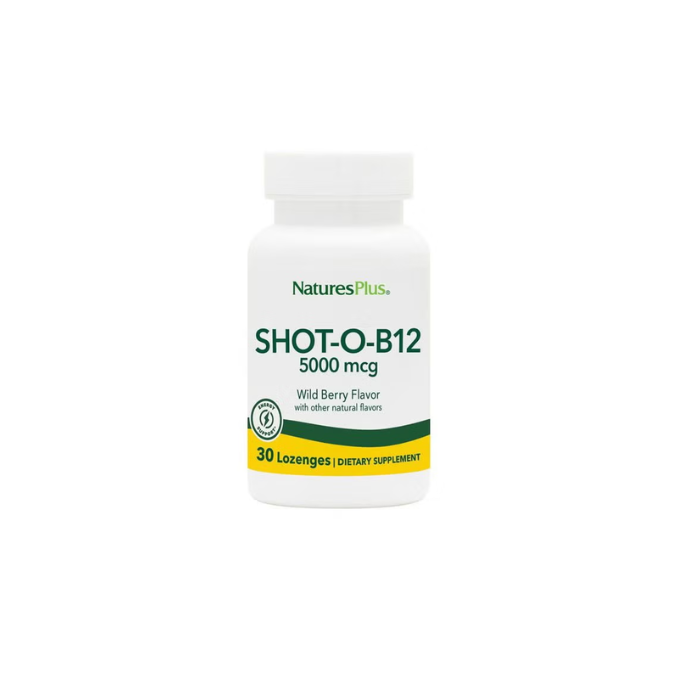 Natures Plus Shot-O-B12 5000 Mcg Lozenges 30's