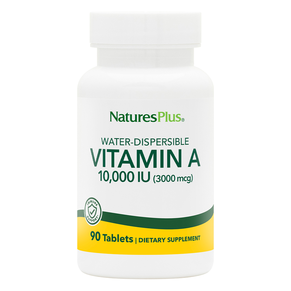Natures Plus Vitamin A 10,000 IU Water Dispersible 90's Tablets
