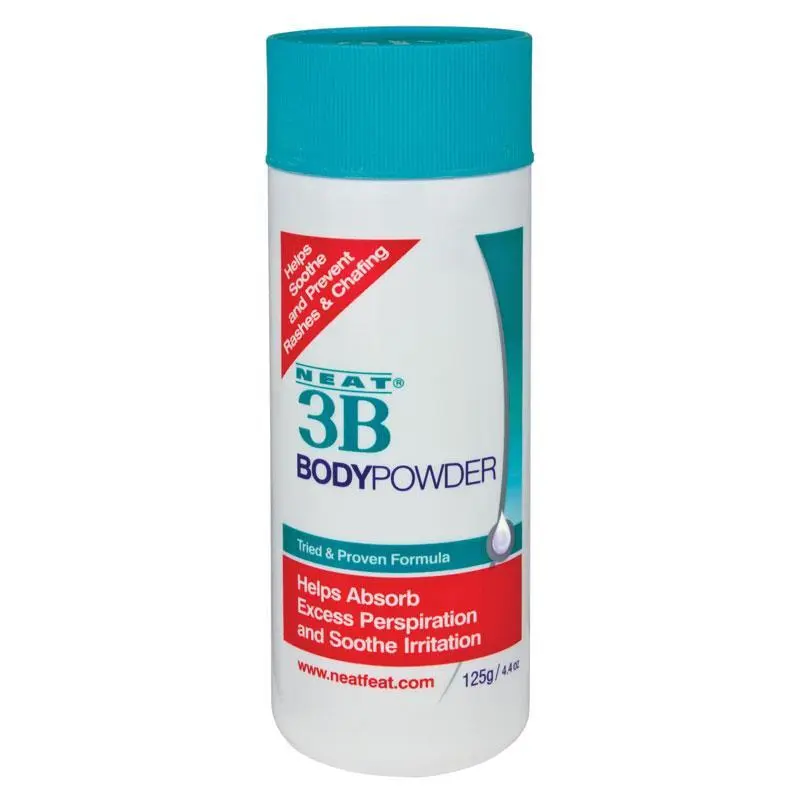 Neat Feat 3B Body Powder Anti-Chafing and Sweat Absorbing, Soothes Skin Irritation, 125g