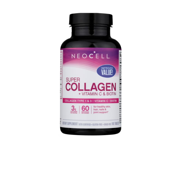 Neocell Super Collagen + Vitamin C & Biotin Tab 180s