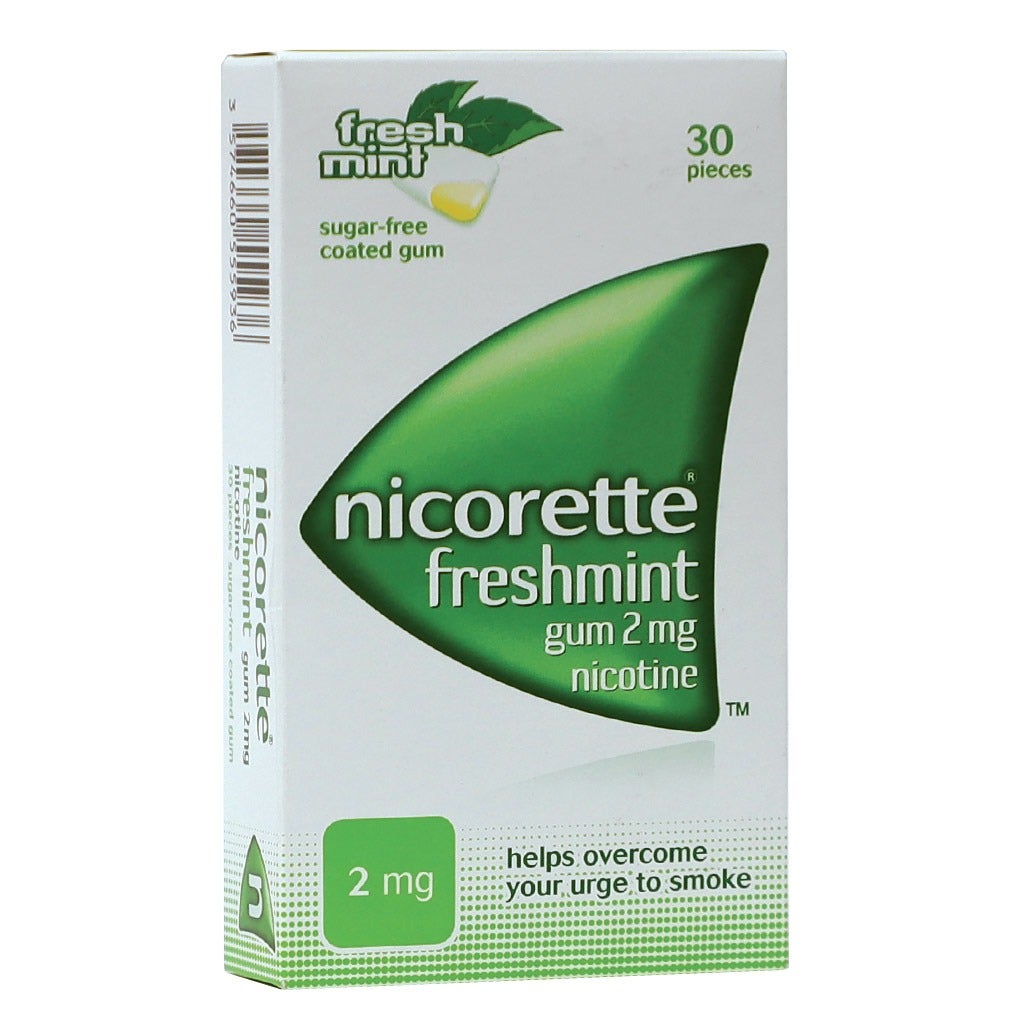 Nicorette Gum 2 mg Nicotine Gum Sugar-free Fresh Mint Flavour 30 Pieces
