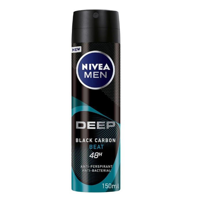 Nivea Men Deep Beat Black Carbon Deodorant For Men Spray 150ml