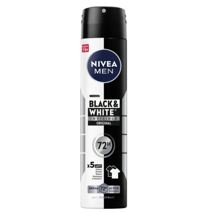 Nivea Men Invisible 48H Black & White Deodorant Spray 200ML