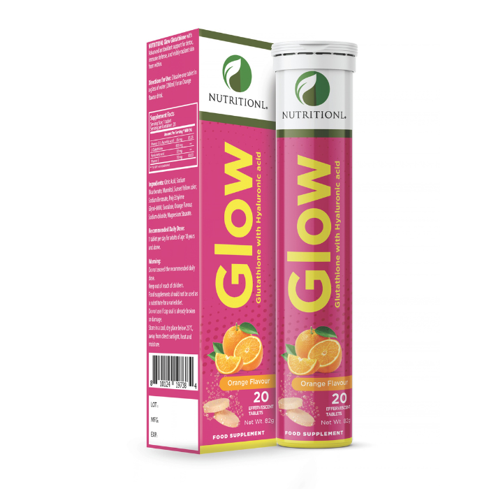 NutritionL Glow With Glutathione Effervescent Tablet Orange Flavor 20's