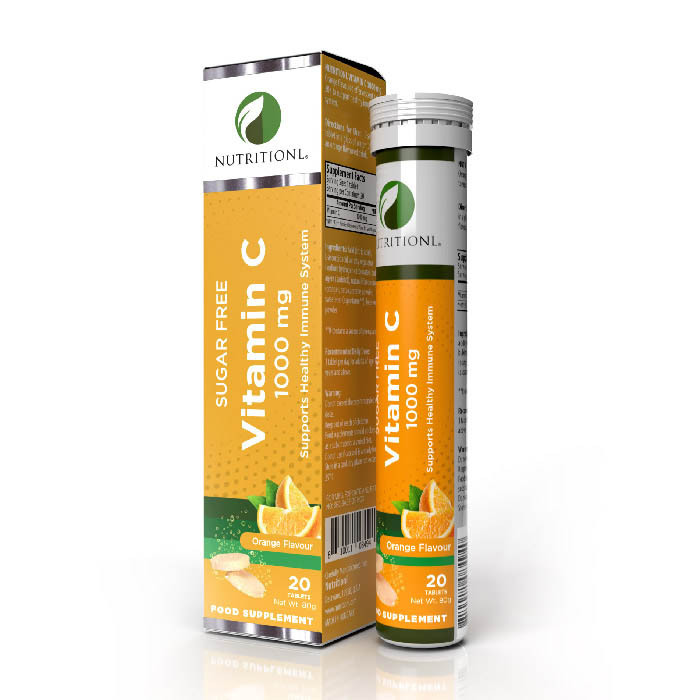 Nutritionl Vitamin C 1000mg Orange Flavour Effervescent 20 Tablets