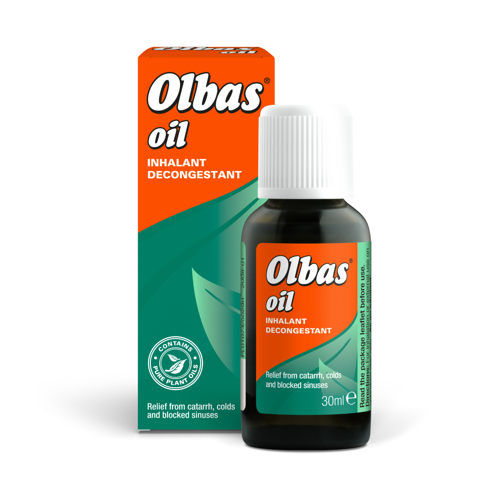 Olbas Inhalant Decongestant Oil, Natural Vapour Relief for Blocked Nose, Cold & Sinus Congestion, 30ml