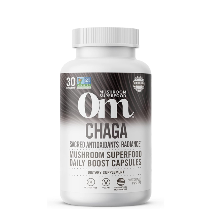 Om Chaga Mushroom Superfood 90 Vegetable capsules