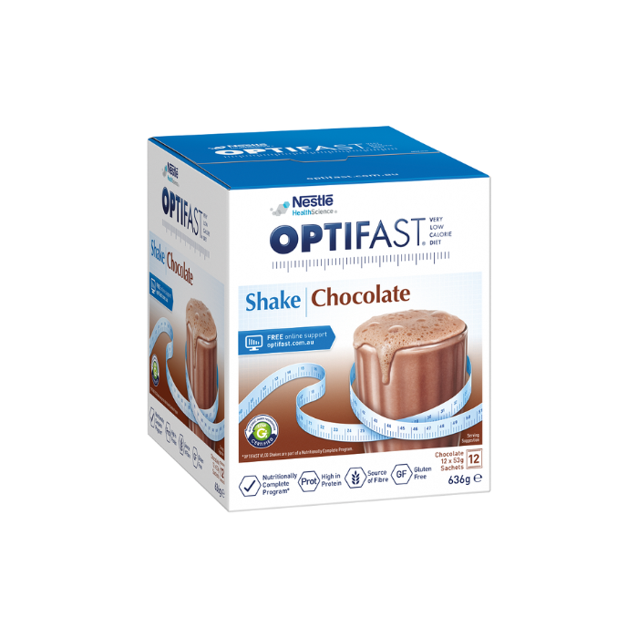Optifast Milk Shake Choco 53g Sachet 12's (1's X 12)