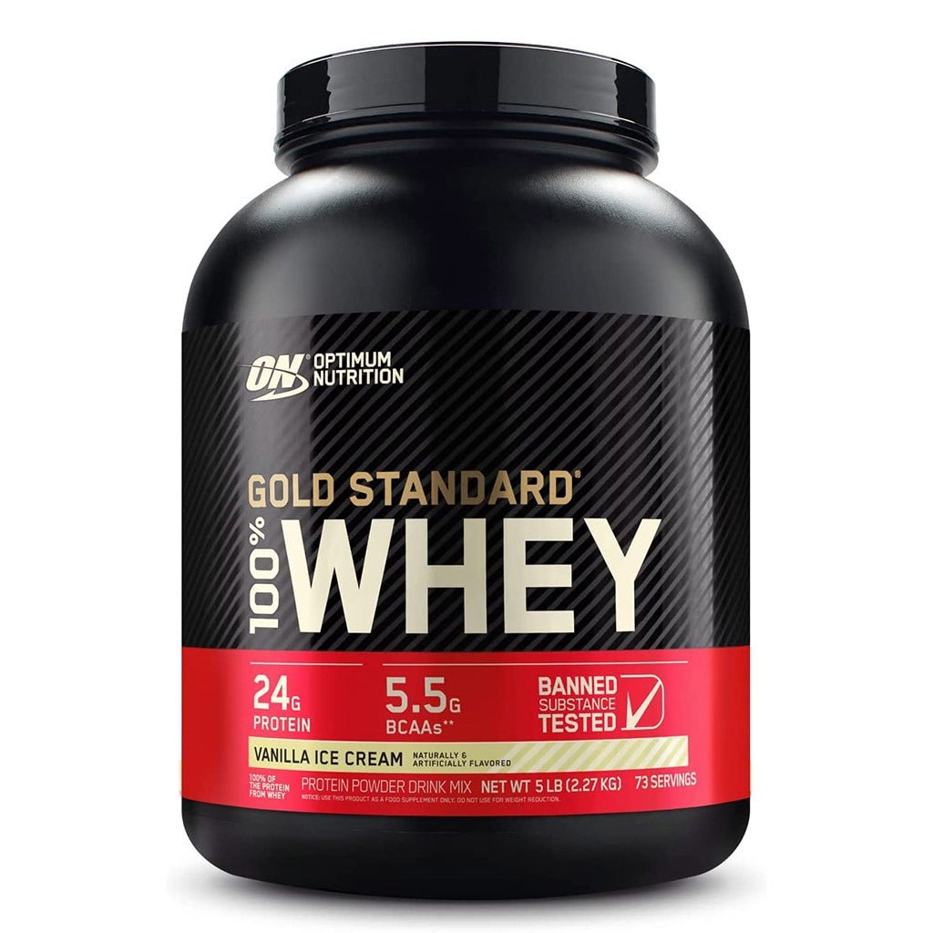 Optimum Nutrition 100% Gold Standard Whey Vanilla Ice Cream 5lb