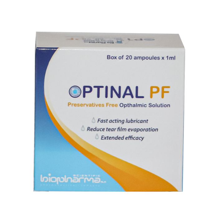Optinal PF Opthalmic Solution Ampoule 1ml 20s