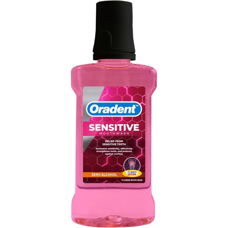 Oradent Sensitive Zero Alcohol Mouth Wash 500ml