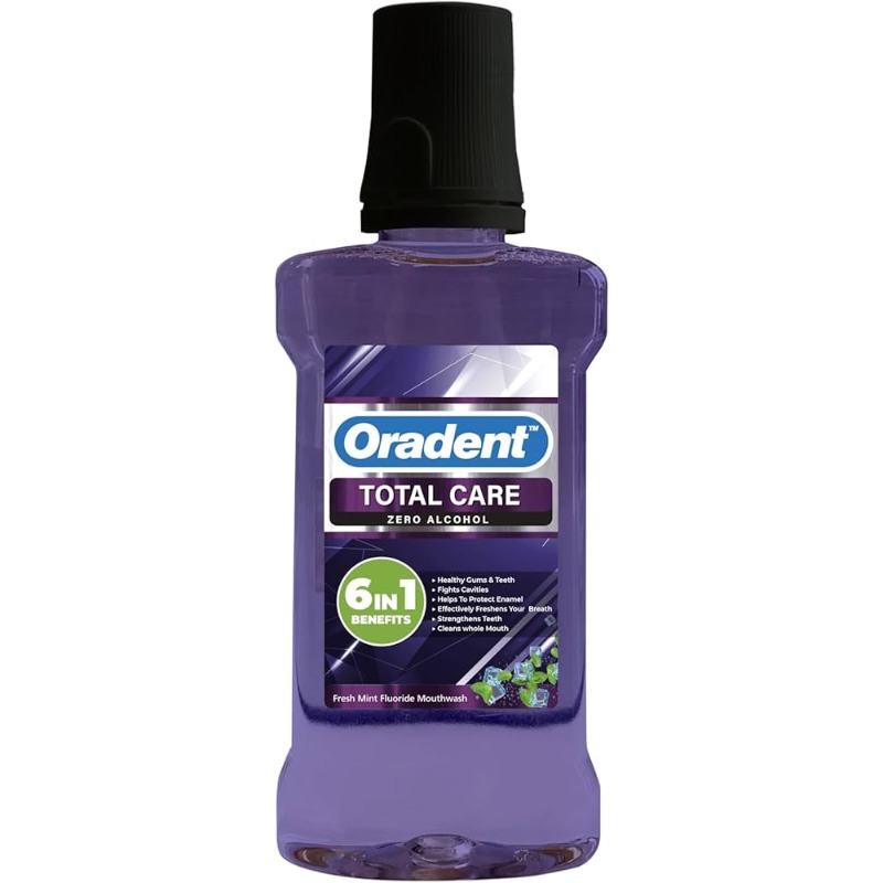 Oradent Total Care Zero Alcohol Mouthwash 500ml
