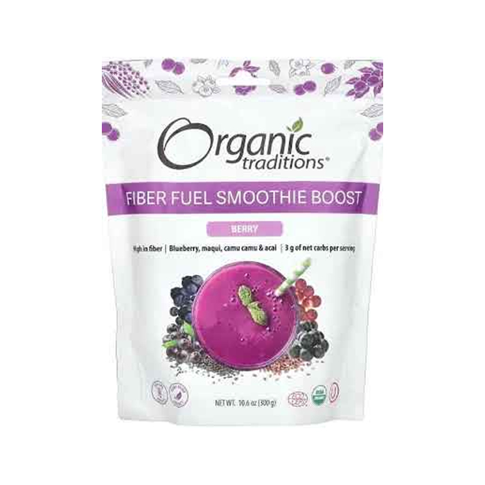 Organic Traditions Fibre Fuel Smoothie Boost  Berry 300g
