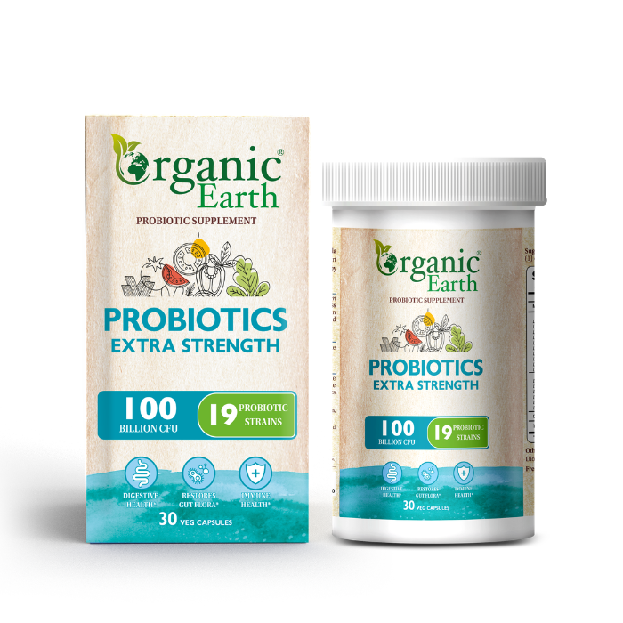 Organic Earth Probiotics Extra Strength Veg Capsules 30's