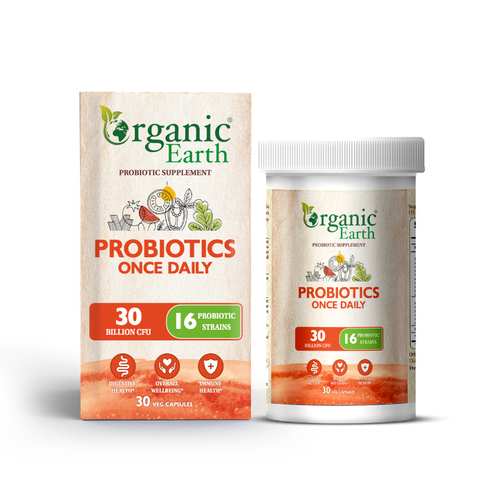 Organic Earth Probiotics Once Daily Veg Capsules 30s