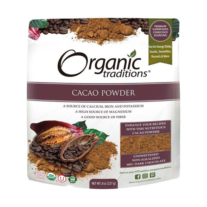 Organic Traditions Cacao Powder 227 g
