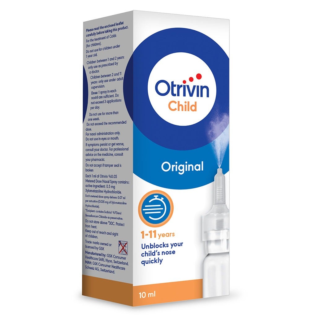 Otrivin 0.05% Child Nasal Decongestant Spray, 10ml