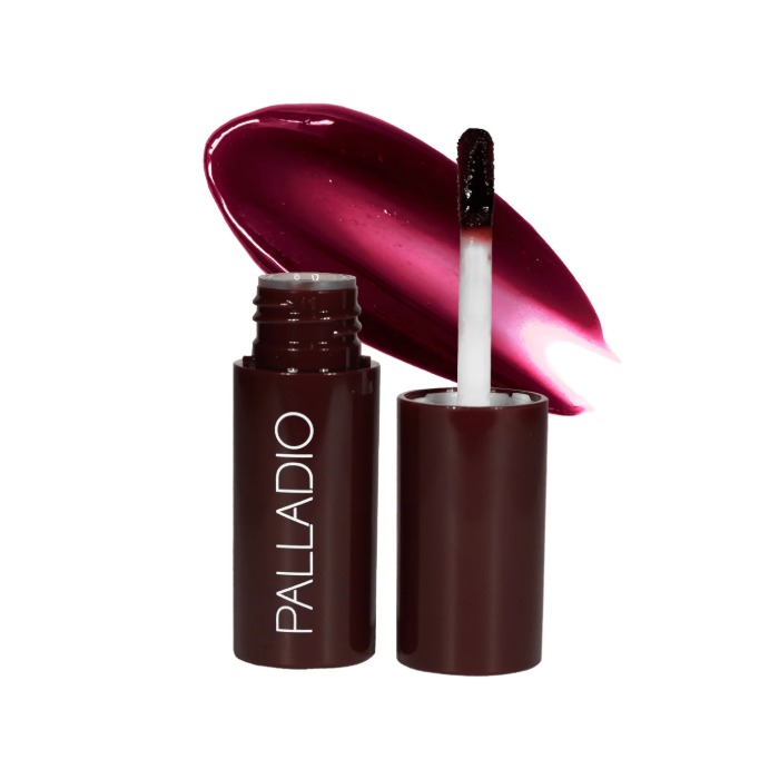 Palladio Jelly Tint Cheeks & Lips Wineberry, Water-Based Gel Stain with Rose Hip & Hyaluronic Acid, 3.9ml
