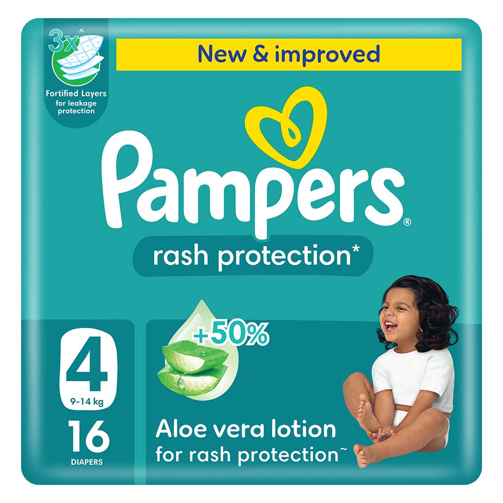 Pampers Rash Protection Size 4 10-15KG 16's