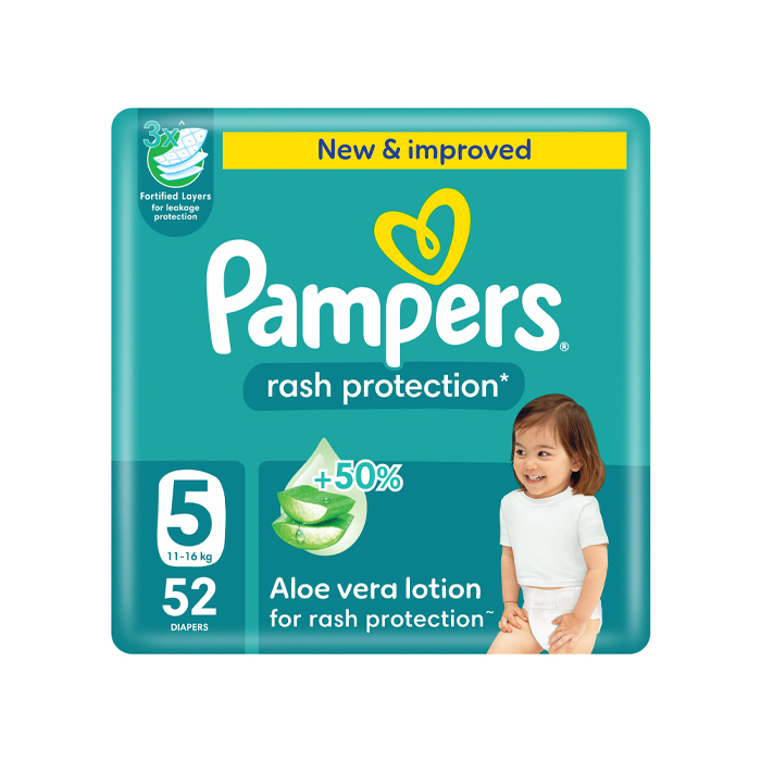 بامبرز حماية من الطفح حجم 5 11-16 كغ 14 حفاضة