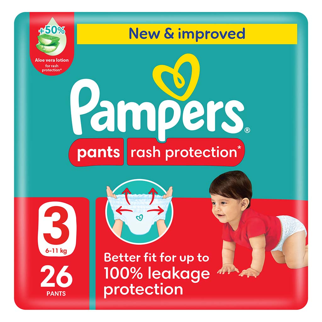 Pampers Pants Rash Protection Size 3 6-11KG 26's