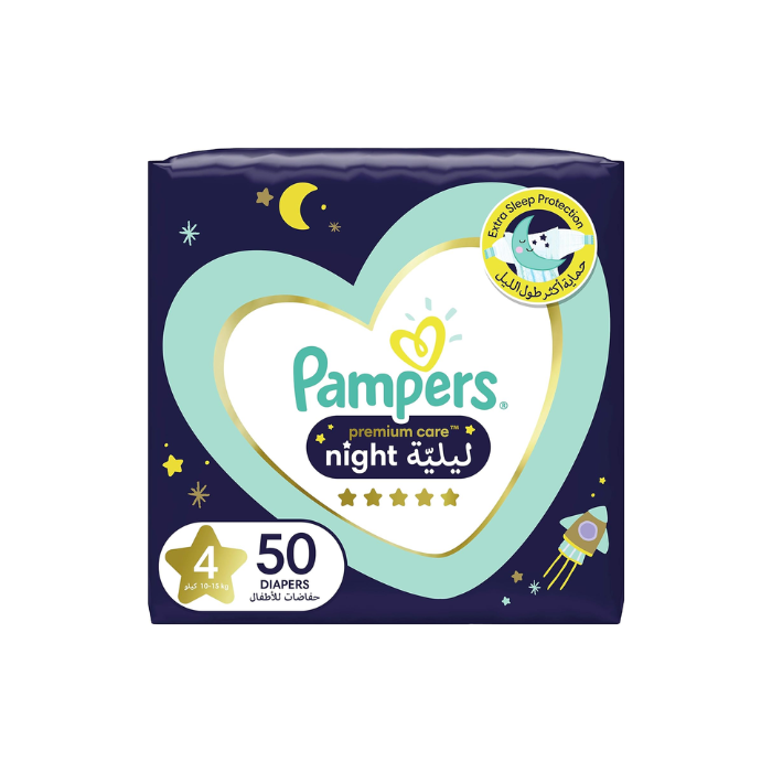 Pampers Premium Care Night Size 4 Medium Pack 50's