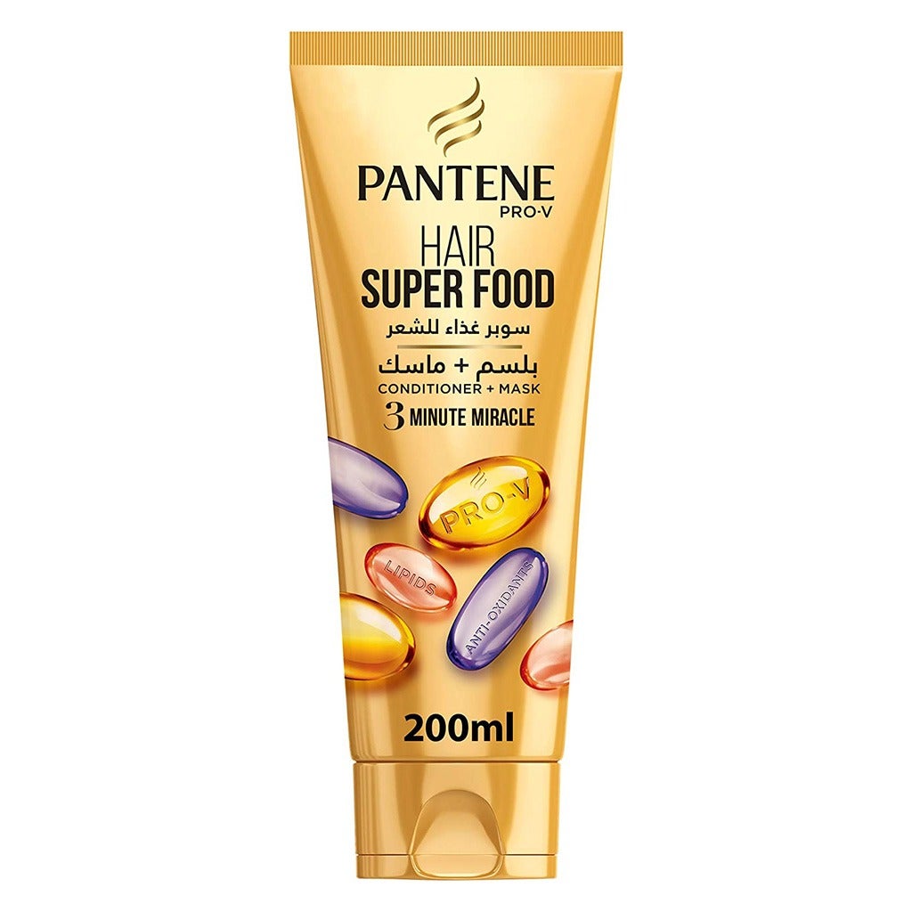 Pantene 3 Minute Miracle Super Food Conditioner + Mask 200ml