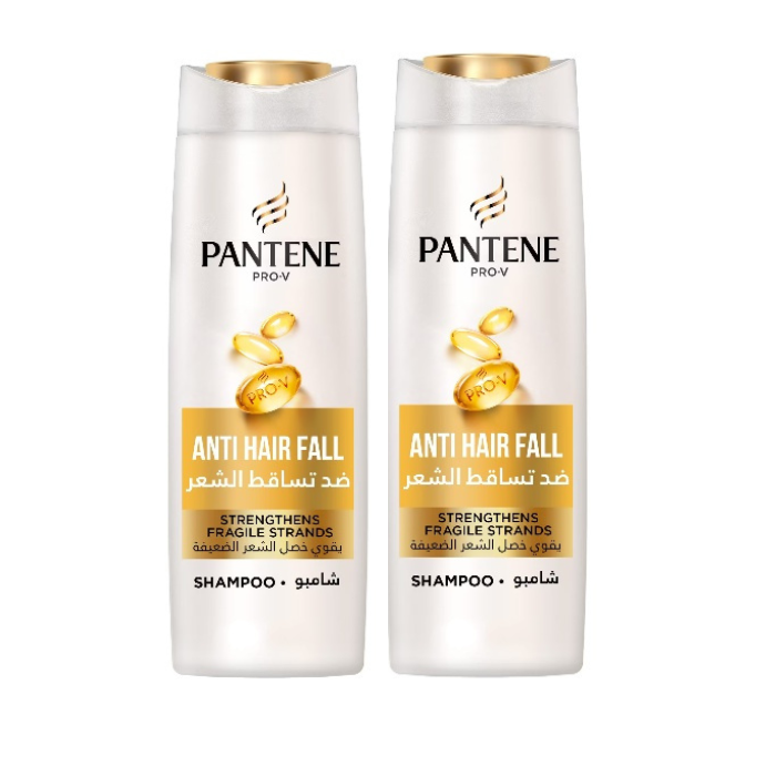 Pantene Pro-V Anti Hair Fall Shampoo for Strengthened Hair, 390ml Pack of 2