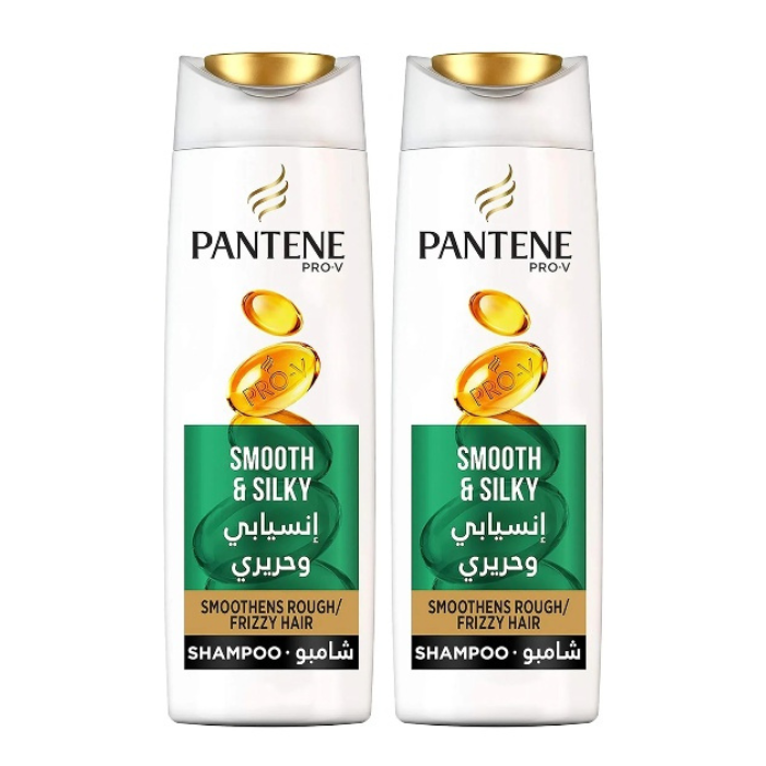 Pantene Pro-V Smooth & Silky Shampoo Frizz Control & Soft Hair, 390ml Pack of 2