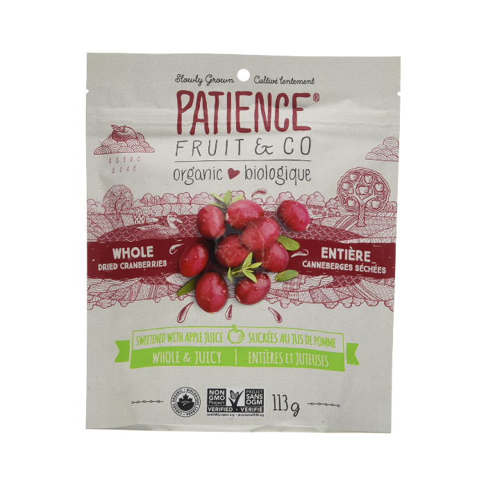 Patience Organic Whole Dried Cranberry 113gm