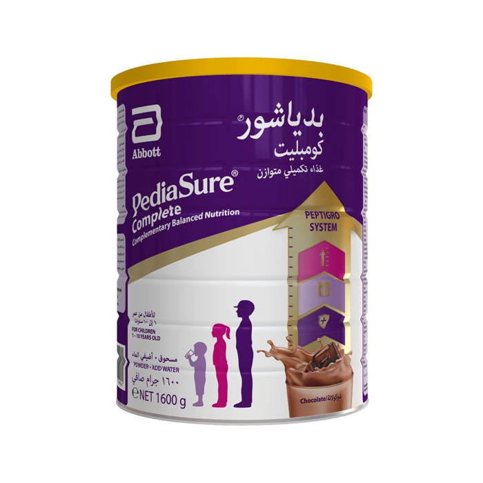 Pediasure Complete Peptigro Milk Formula Chocolate 1600g