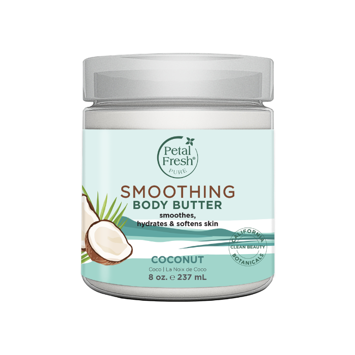 Petal Fresh Pure Coconut Body Butter, Ultra-Hydrating Moisturizer with Organic Coconut Oil for Dry, Rough Skin 8 oz