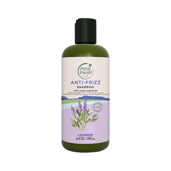 Petal Fresh Pure Lavender Anti-Frizz Shampoo, Smooth, Moisturizing Botanical Cleanser for Silky Hair, 475ml