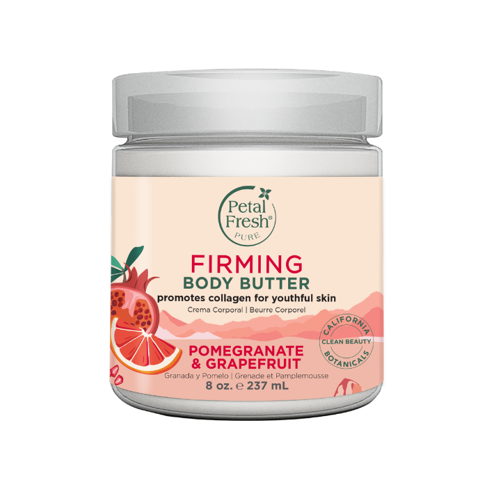 Petal Fresh Pure Pomegranate & Grapefruit Body Butter -Deep Moisture, Firming Care for Dry & Dull Skin 8 oz