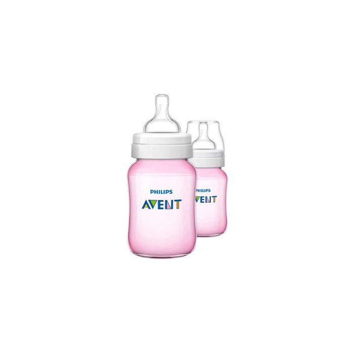 PHILIPS AVENT ANTI COLIC BOTTLE PINK 260ML X2 :PA577