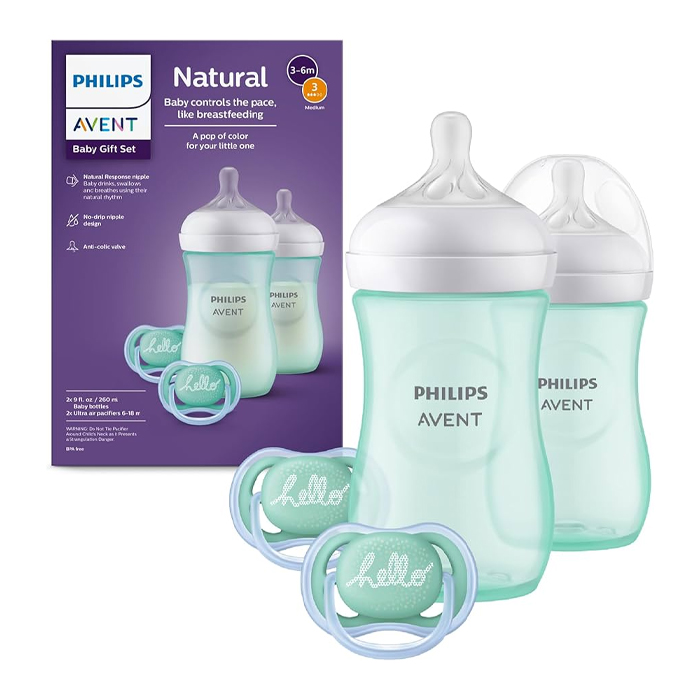 Philips Avent Natural 3.0 0M+ 3 Bottles Baby Gift Set PA727