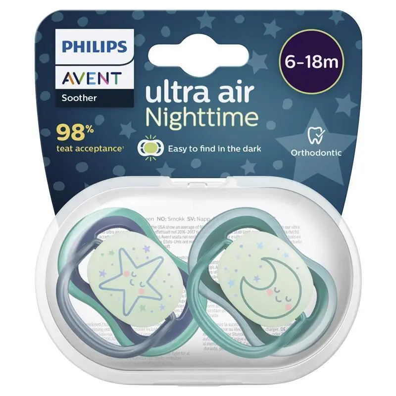 Philips Avent STHR Sil Ultra Air Night 6-18M Boy 2s PA216