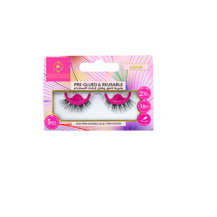 Pinky Goat Pre-Glued & Reusable Aisha Lash