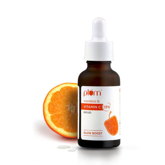 Plum Mandarin & Vitamin C 15% Glow Boost Serum, Brightening and Dark Spot Care, 30ml