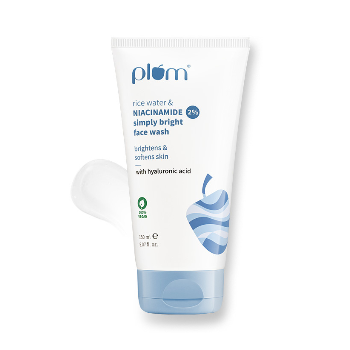 Plum 2% Niacinamide & Rice Water Brightening Face Wash Sulphate-Free, 150ml