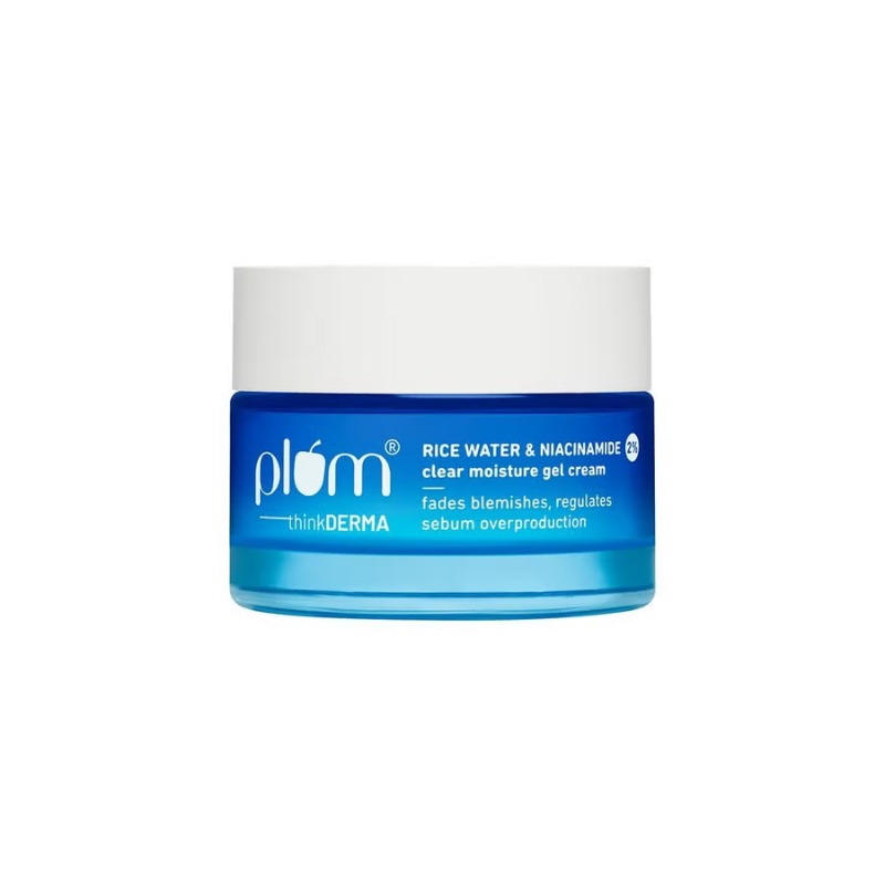 Plum 2% Niacinamide & Rice Water Oil-Free Gel Cream Moisturizer, 50ml